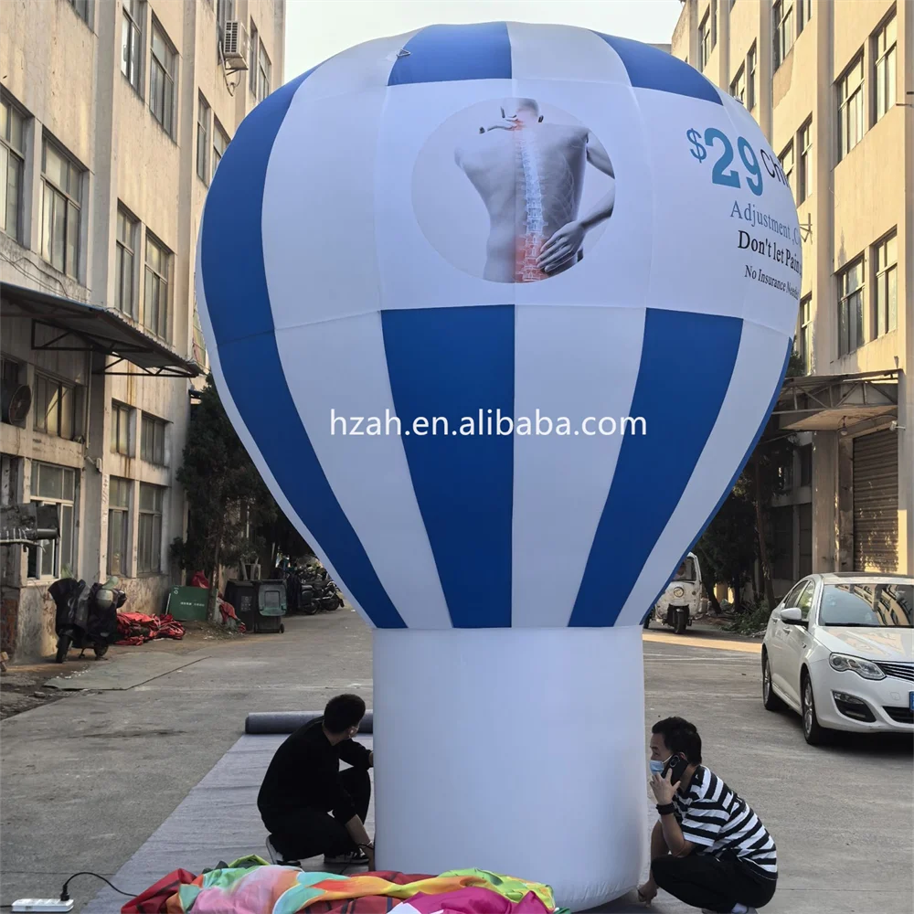 Customized Giant Inflatable Hot Air Balloon Inflated Balloons with LOGO Printed for Grand Opening Advertising Promotion