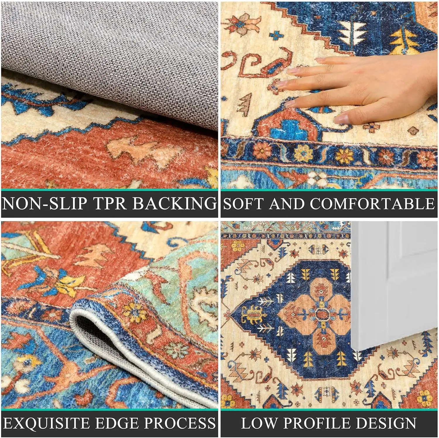 Non-toxic Soft Material Lively Patterns Easy to Store and Educationally Meaningful Ultra-soft Colorful Children Room Play Mat
