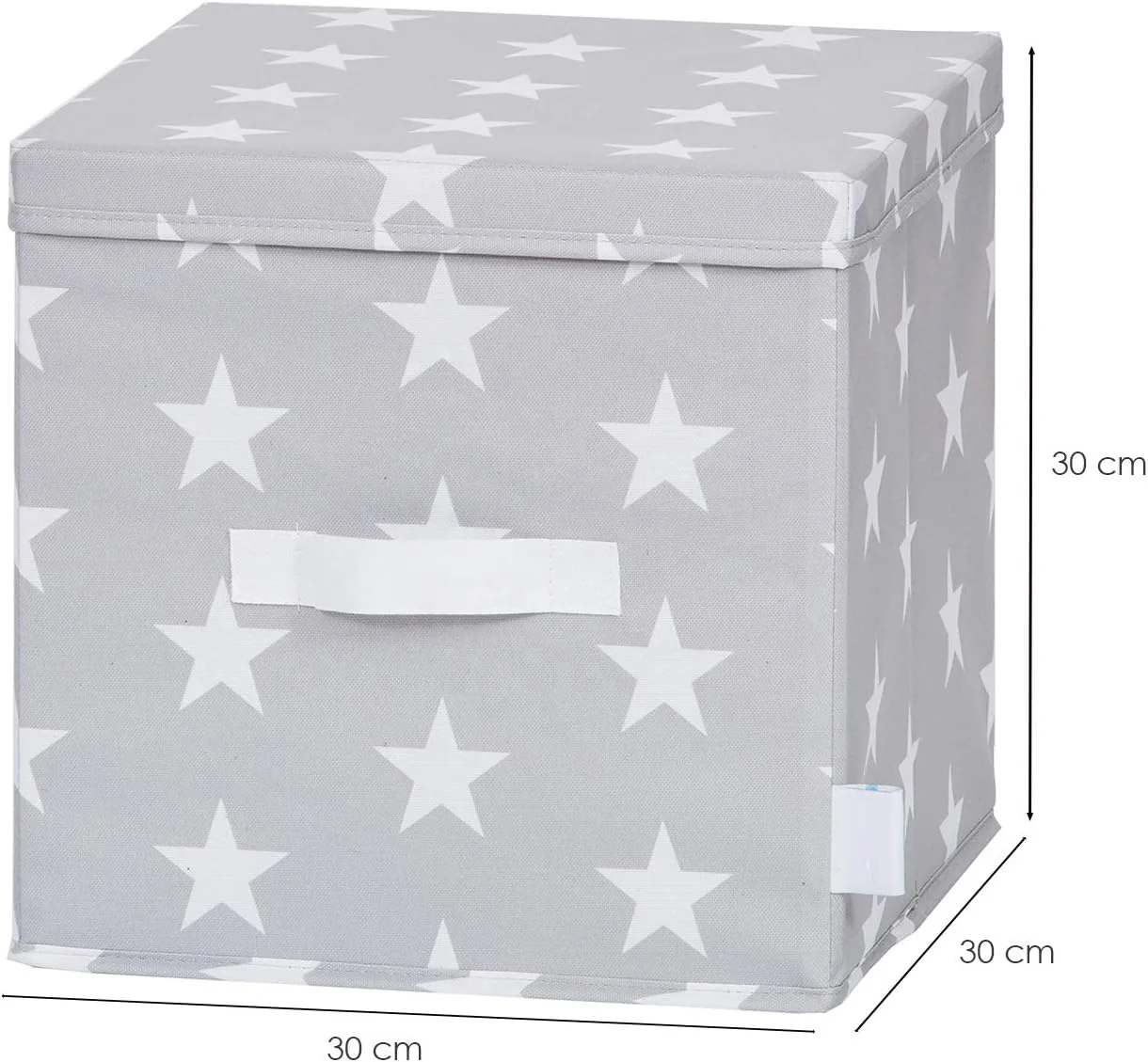 Hot Sale Kids Toy Storage Fabric Bin Modern Square Design Foldable Printing Fabric Storage Box with Lid