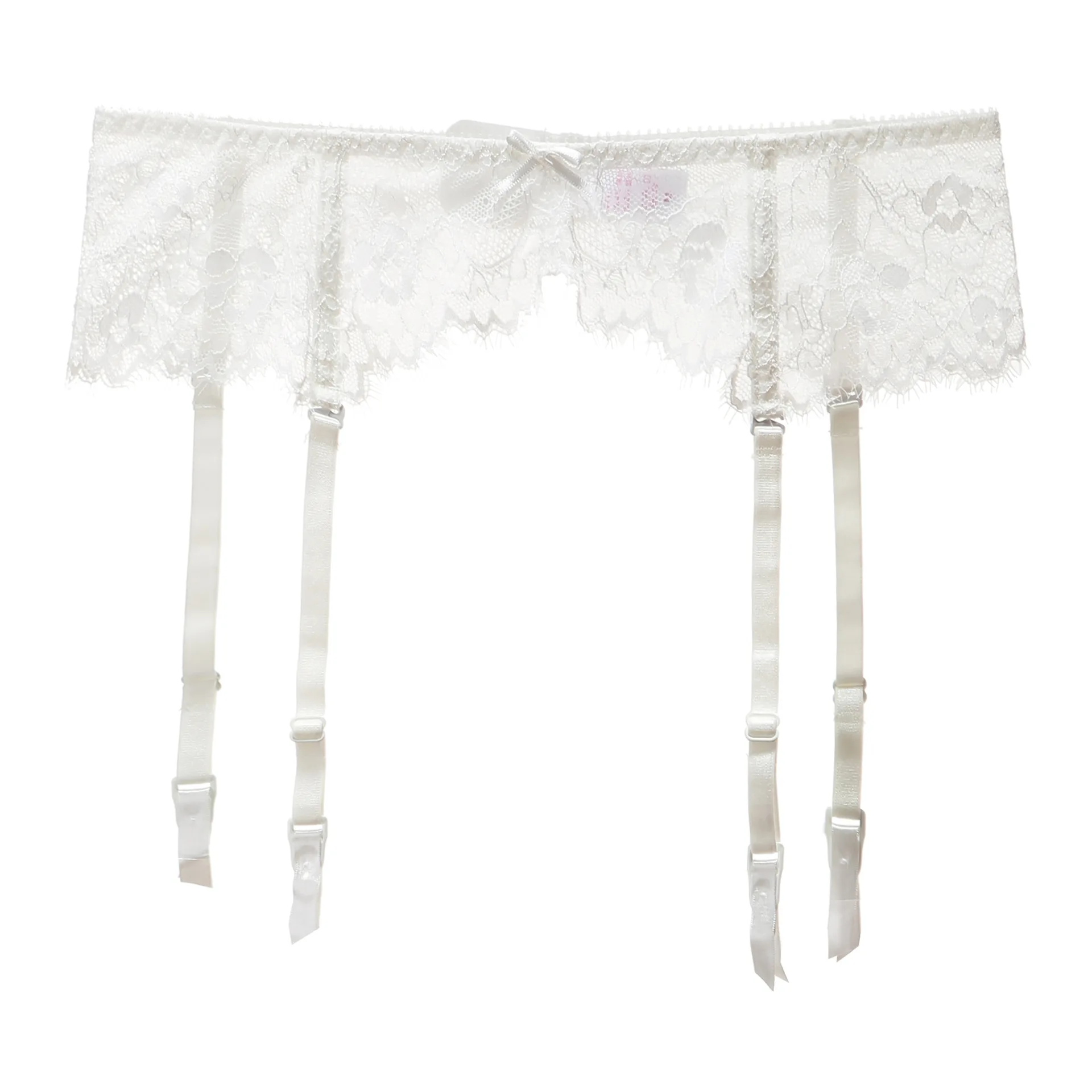 Eyelashes lace garter belt women lingerie set panties matching garter belt