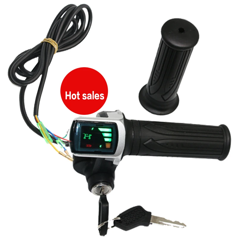 Top electric scooter throttle and electric bicycle twist throttle with lock and LCD display e- Bike E-Scooter 24v 36v 48v 72v