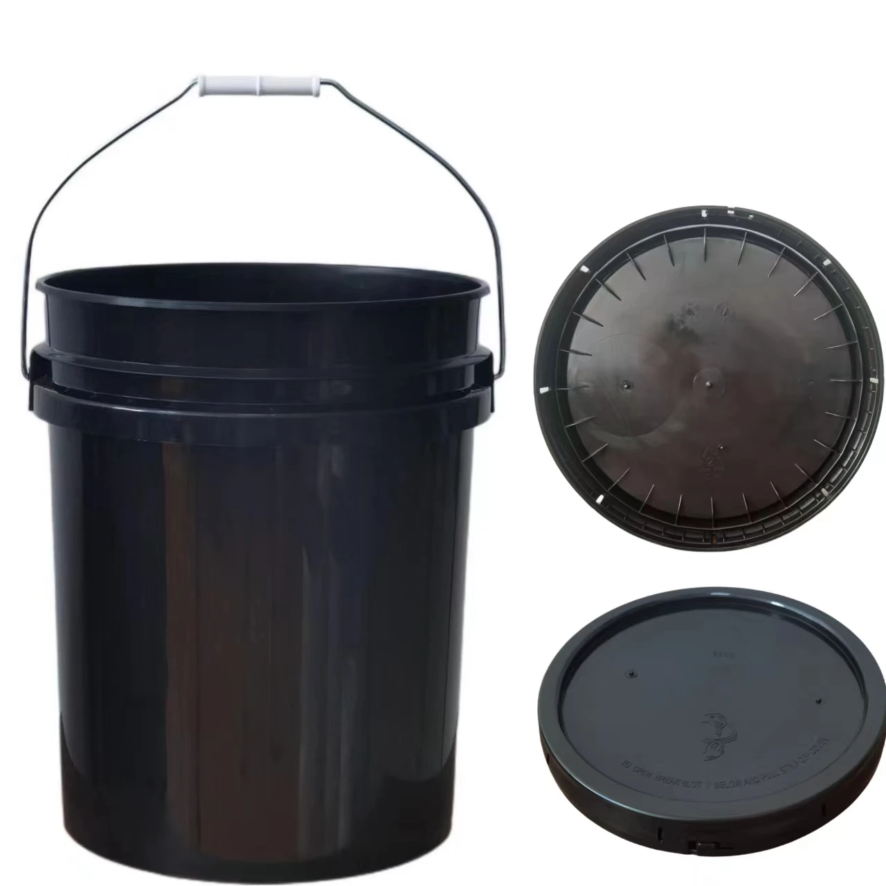 5 Gallon Plastic Heavy Duty Round Chicken Scraps Feeder Waterer Bucket Coop Poultry Indoor Outdoor