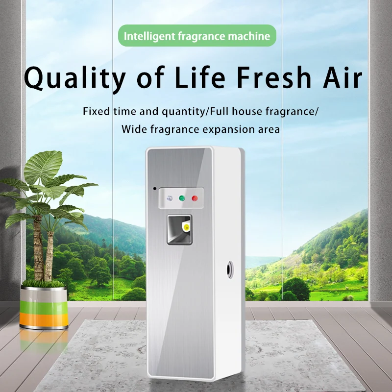 Toilet automatic wall mounted LED LCD AA Battery Operated aerosol Perfume air freshener dispenser