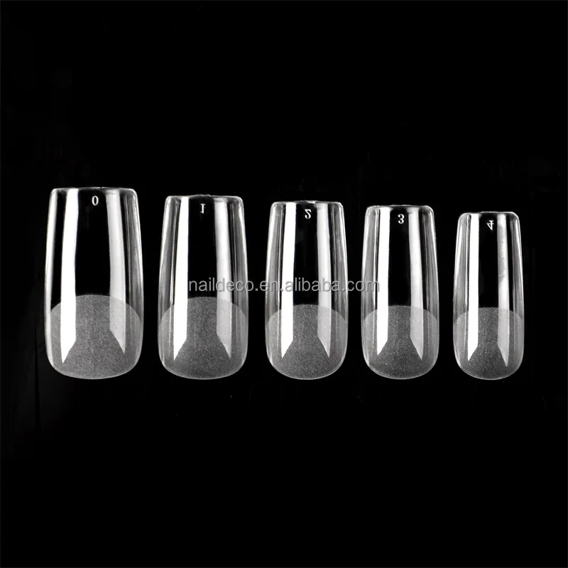 Etch Medium Square Gel Nail Full Cover Soak Off Material False Fingernail Art Tips