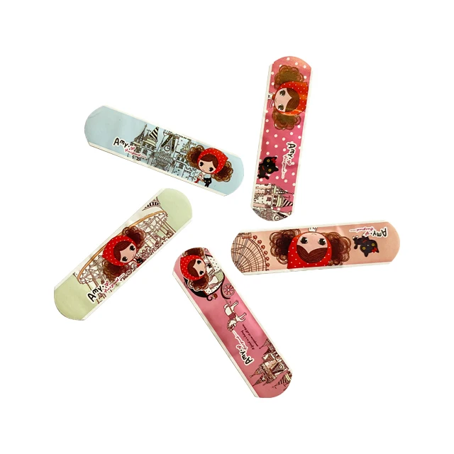 OEM Wound Dressing PE Cartoon Band Aid 72*19mm Cute And Breathable Wound Plaster