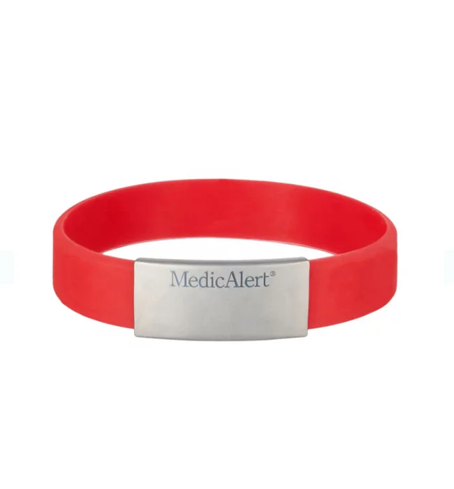 Slimline спортивный ID band с биркой из нержавеющей стали пользовательский силиконовый персонализированный браслет