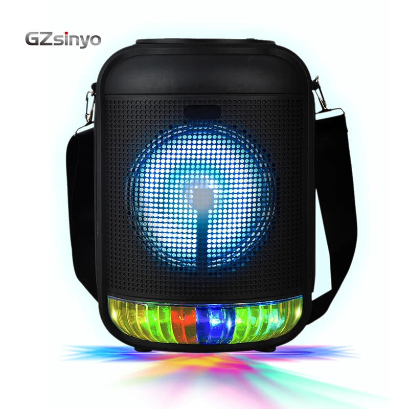 2022 Hot sale LED Speaker Colorful LED Light Speaker Indoor Outdoor wired mic Speakers