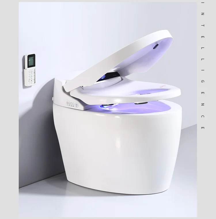 More Cleaning Mode Bathroom Floor Mounted Automatic Toilet Female Wash Ceramic Smart Toilet with Remote Control