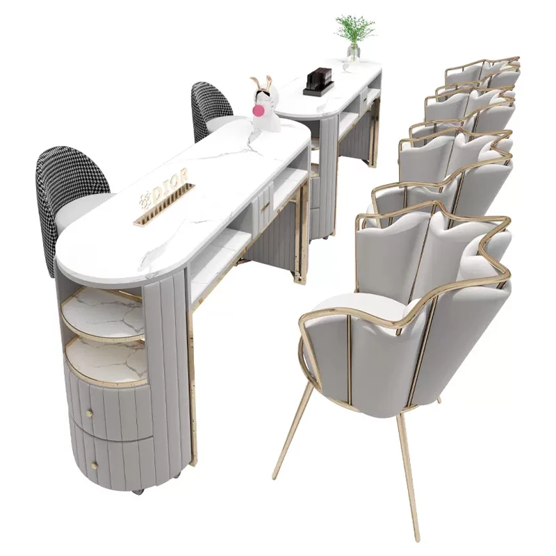Cheap Nail Salon Furniture Set Manicure Nail Table and Chair Set Nails Table Salon Manicure Furniture