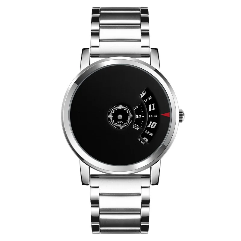 Custom Gents Watches Stainless Steel Special Dial Wrist Watch Men