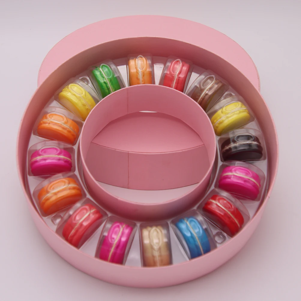 Kingwin Custom Luxury Packaging Colorful Pink Round Cardboard Macarons Paper Box