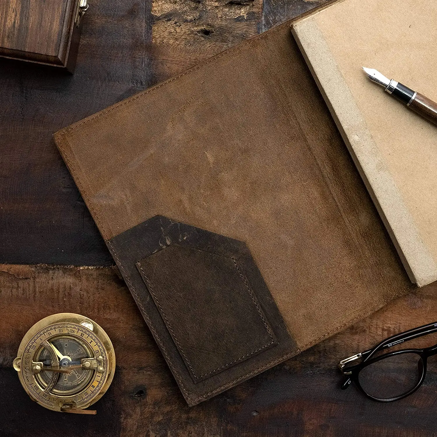 2022 New Design Fancy Luxury Antique Hand Made Real Leather Daily Diary Planner and Travel Journal