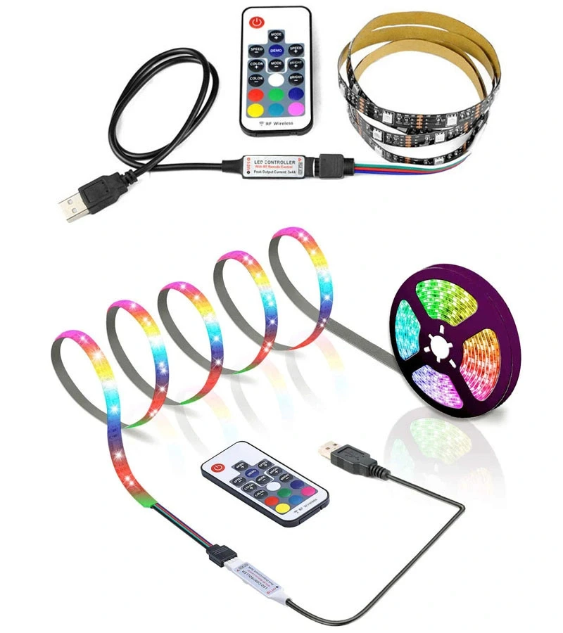 5050 Smd Streifen Licht комплект подсветки телевизора usb штекер светодиодный свет USB 5 В Гибкий освещения светодиодные полосы для украшения дома