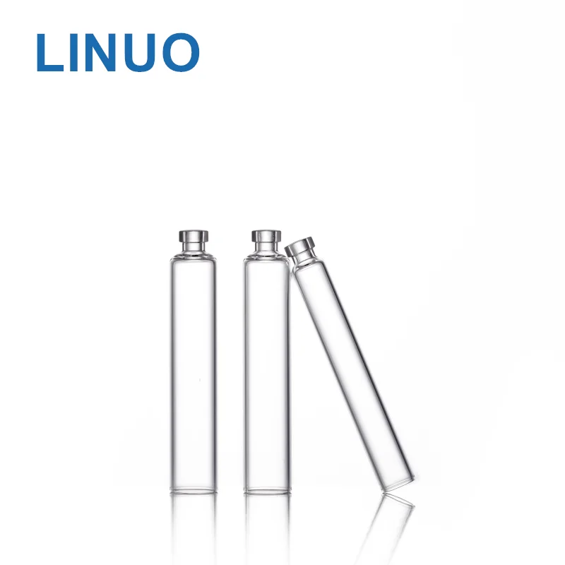 China Factory! LINUO amber type I II III molded glass vials glass bottles