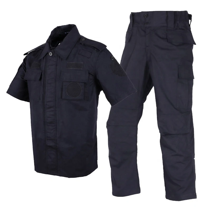 Wholesale military uniform short sleeve shirt military training uniform Police Short Sleeve Security Officer Uniform For Summer