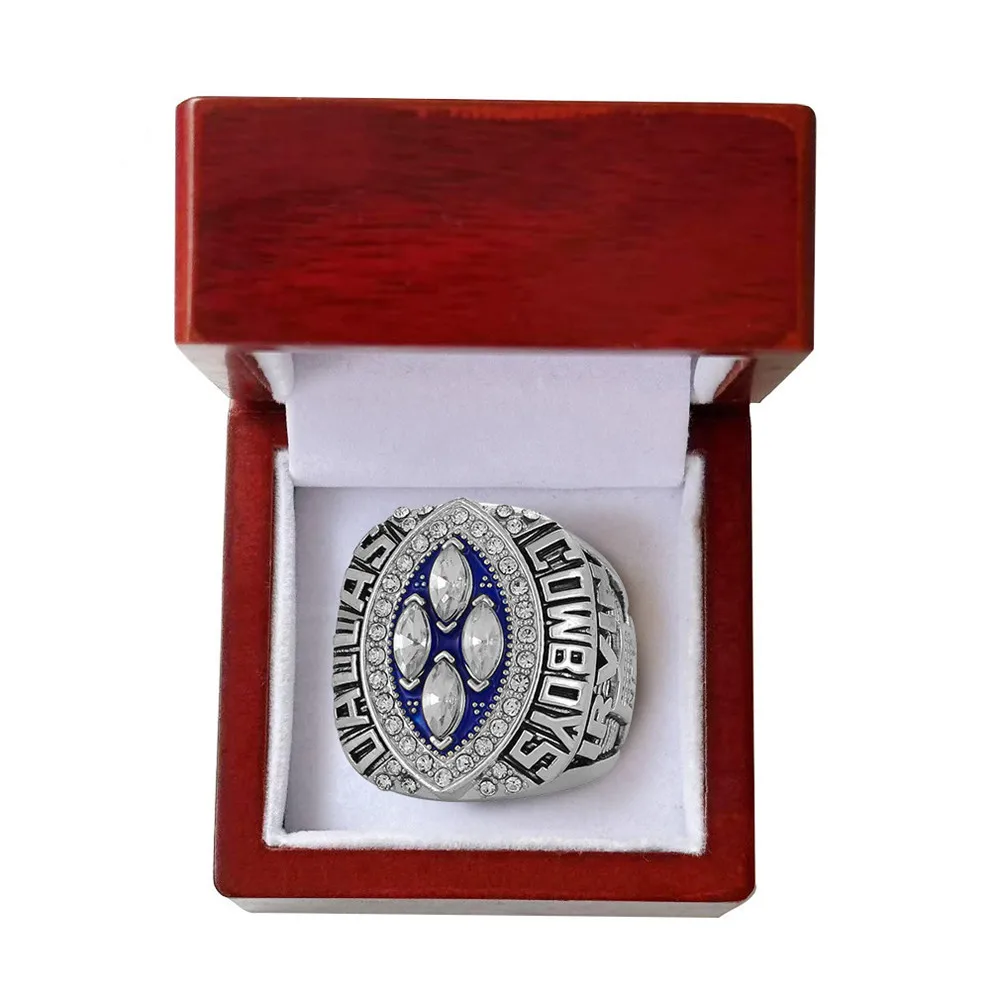 1993 Dallas Cowboys NFL Championship кольцо из экологически чистого сплава мужские ювелирные изделия оптом изготовленный на заказ деревянный ящик