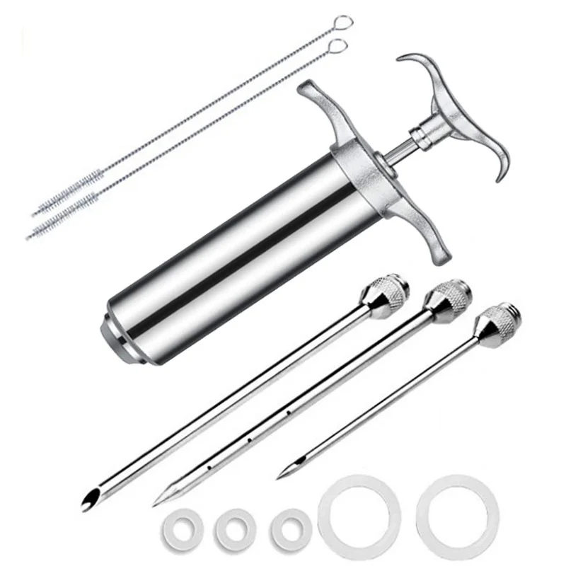 Outdoor Stainless Steel Marinade Meat Injector Set