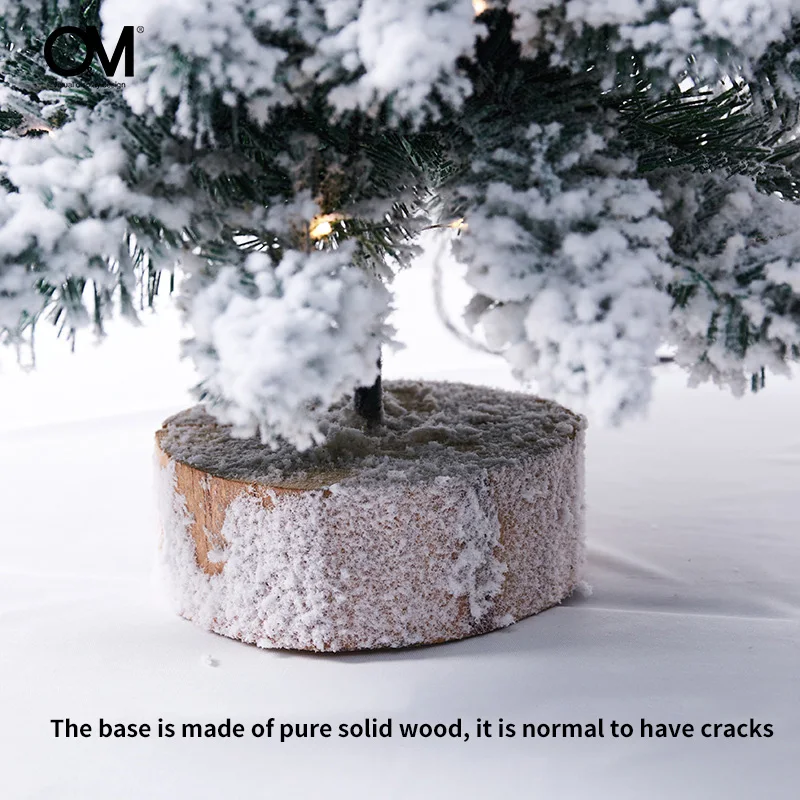 O&M Display Design Pre Lit Miniature Flocked Christmas Tree Mini Table Trees Christmas Decorations 2022