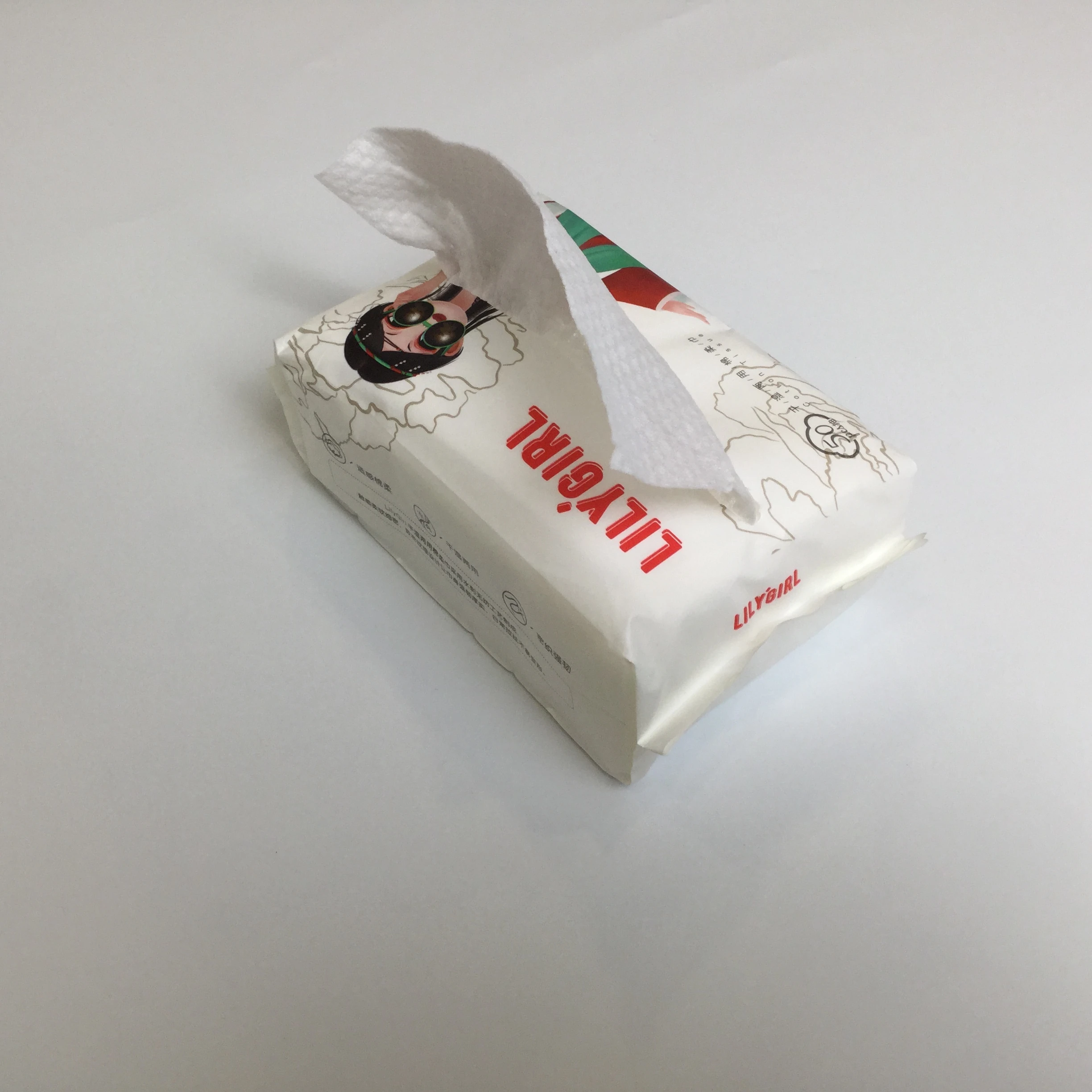 LILY GIRL Organic Household Soft Manufacturer High Quality Extraction Type Facial Cotton Tissue