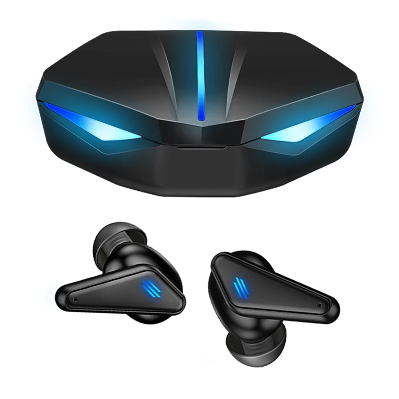 COOYEE TWS Gaming Wireless Earbuds, 60ms Low-Latency Gaming Earbuds, Bluetooth 5.0 Auto Pairing Headsets with LED Light