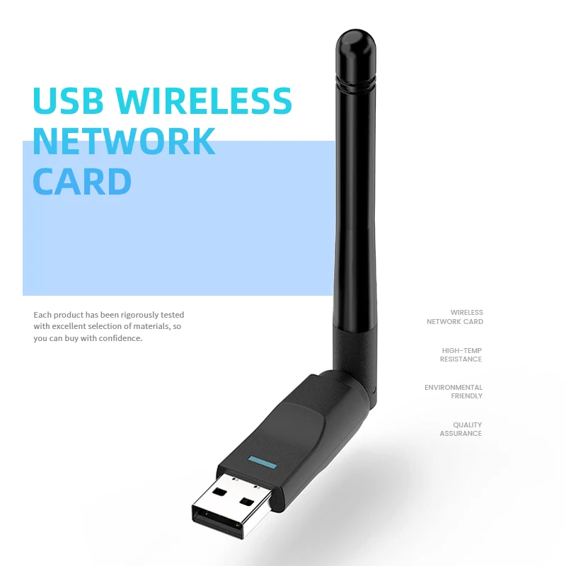 Стабильный доступ в Интернет с низкой задержкой 2 дБ антенна ПК Usb Wi-Fi приемник с антенной Lan донгл чипсет для ноутбука