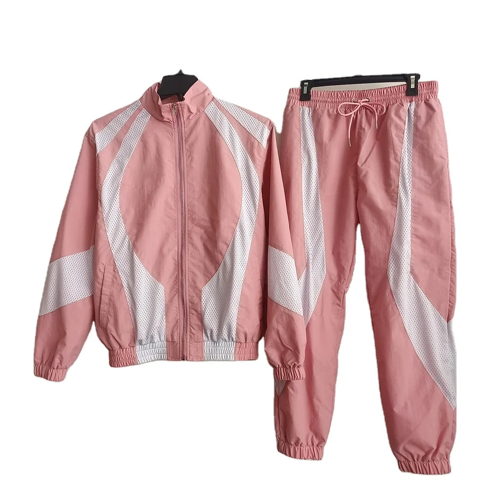 men track suit women usa supplier high quality training jacket 90s windbreakers school tracksuits windbreaker nylon tracksuit