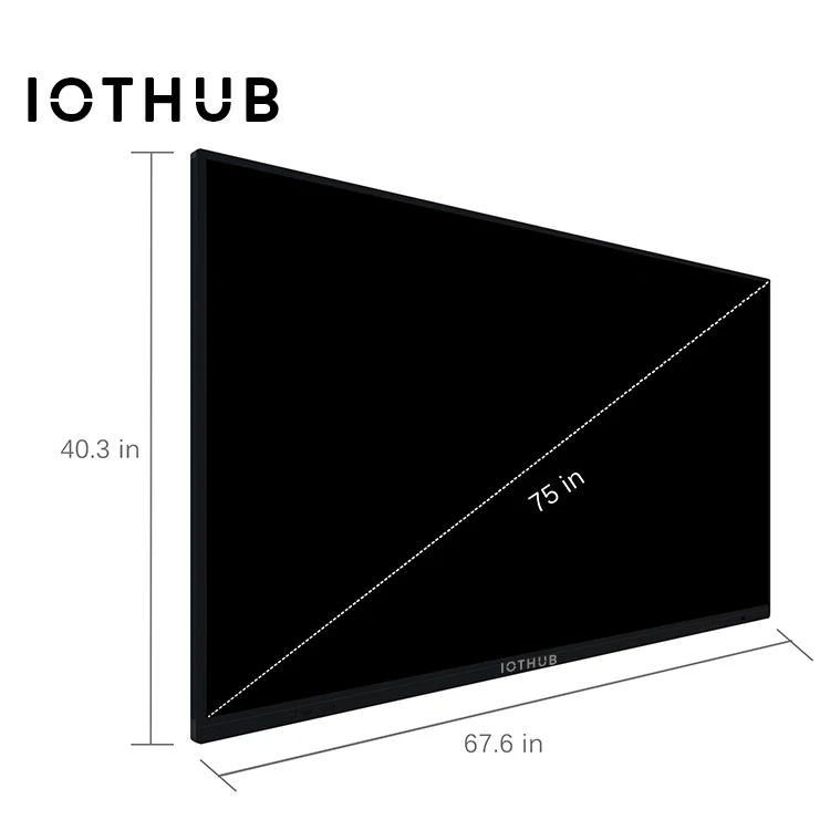 HUSHIDA Professional customized 75inch 4mm tempered glass touch screen teaching and meeting smart interactive whiteboard