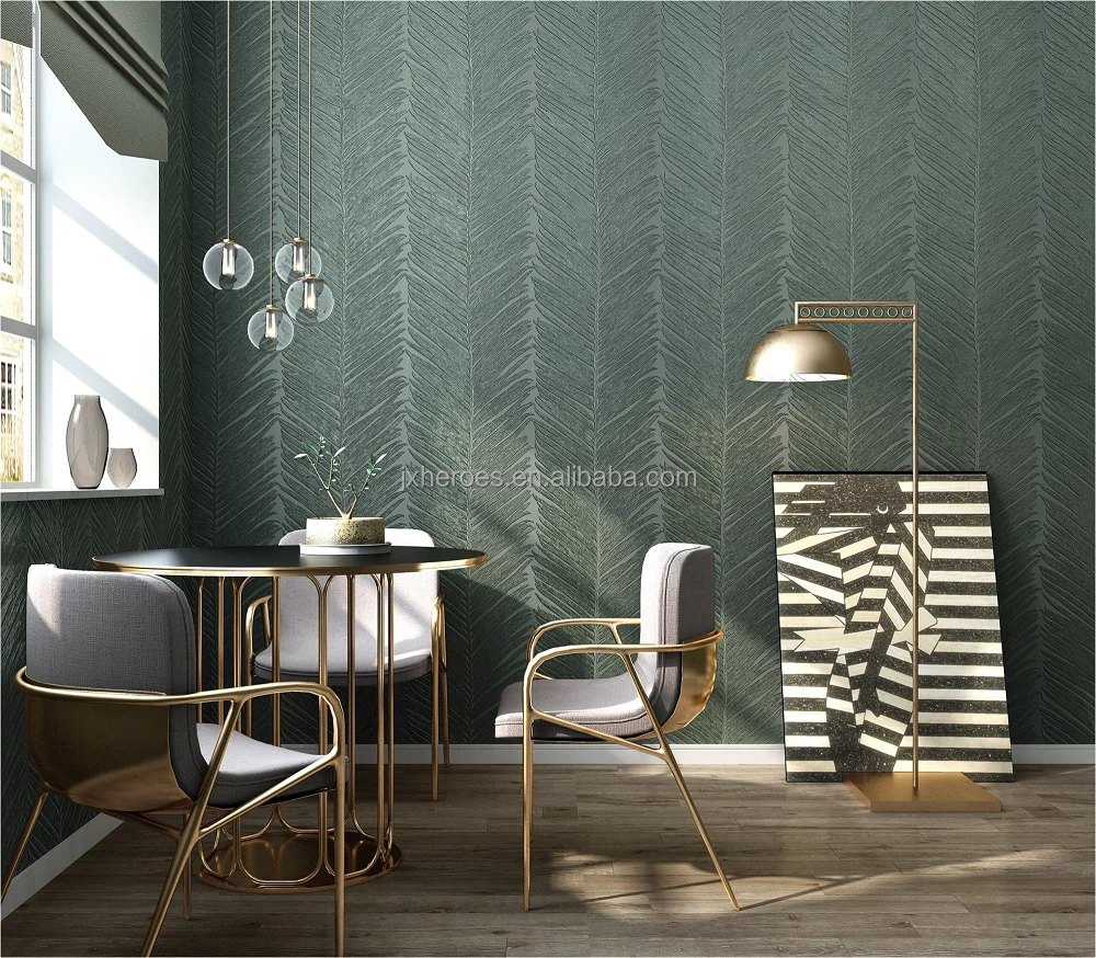 Thai Style Tropical Plant Pattern Living Room Bedroom Background Wall PVC Wallpaper