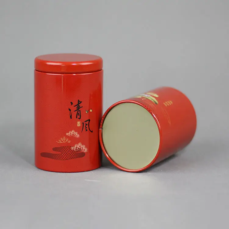 Wholesale Round Mini Tin Boxes Storage Gift Tea Coffee Sugar Canister Packaging Tinplate Tin Container Metal Tinplate Can