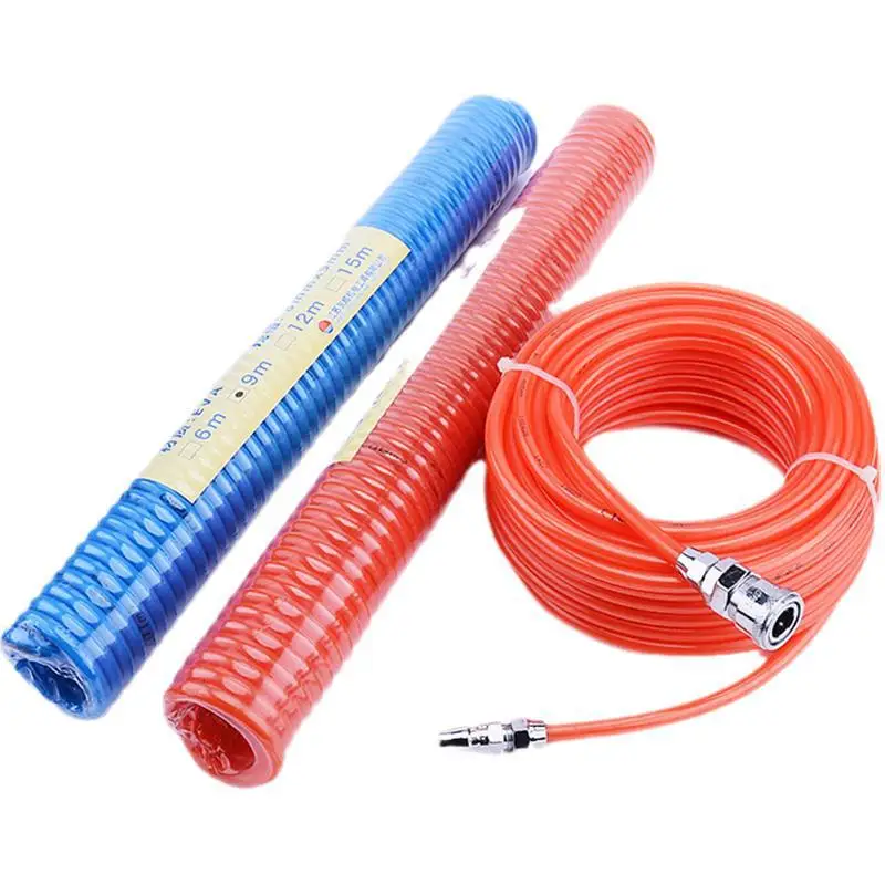 15M Air Intake Pipe Portable Inflatable Pneumatic Fittings PU spring trachea with connector