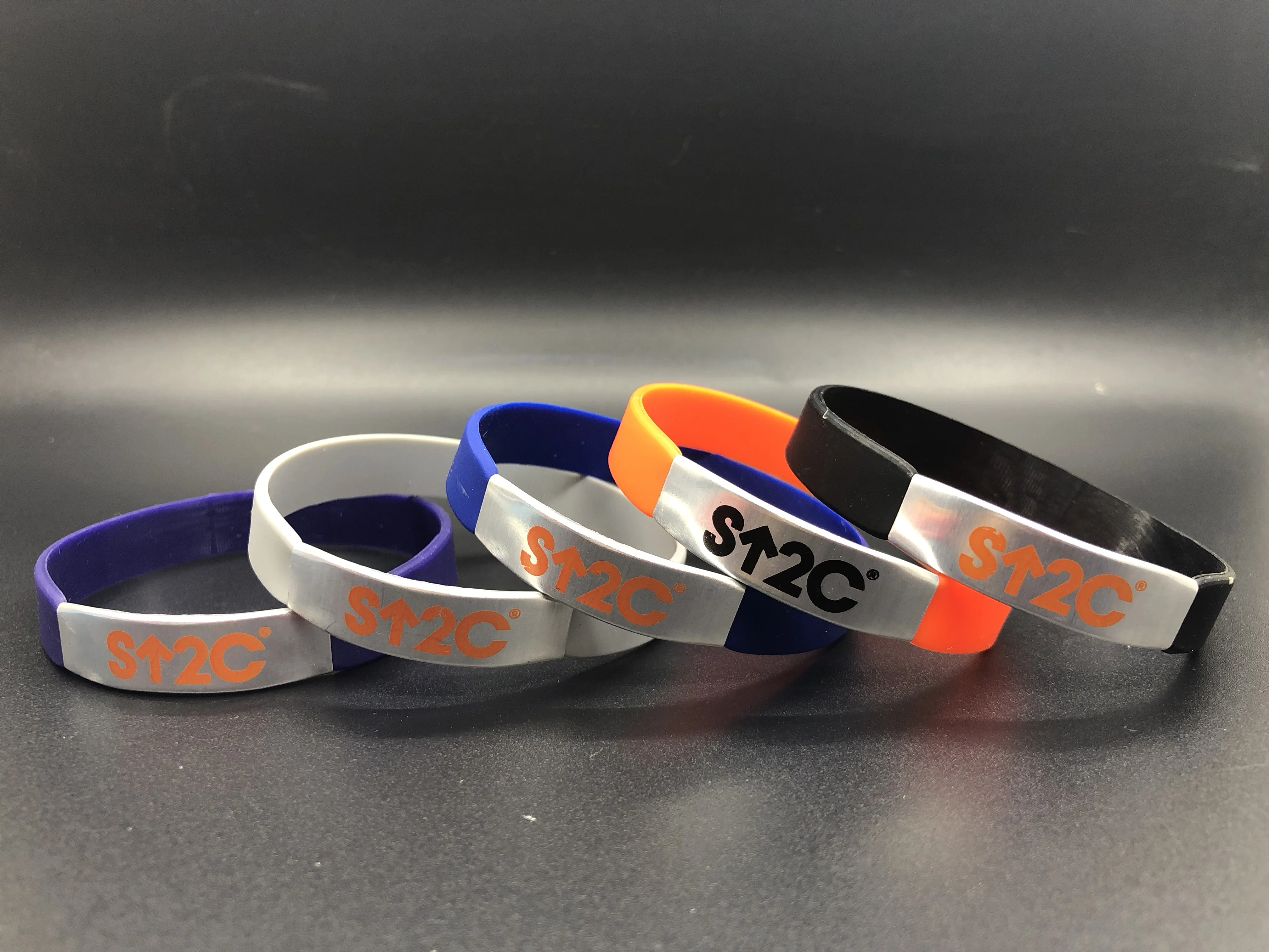 Fashion Wholesale Cheap Custom Print Wristband Silicone Bracelet Silicone Bracelet with Metal Clasp