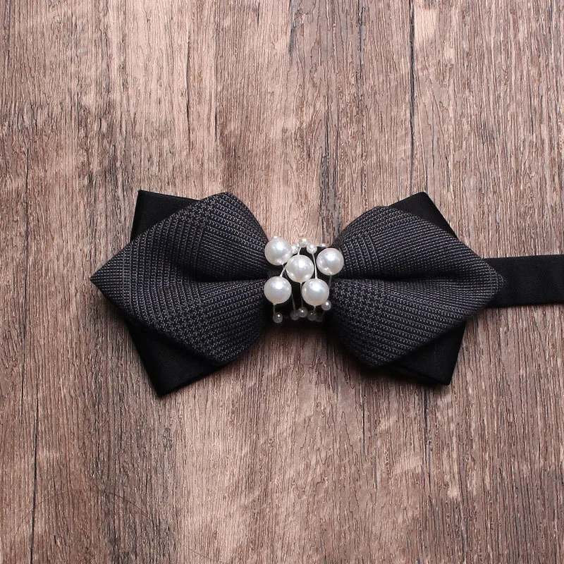 Hao Han Wholesale Customize Accessories Fashion Classic Polyester Multiple Design Bow Tie Straps Self Tie Bow Ties
