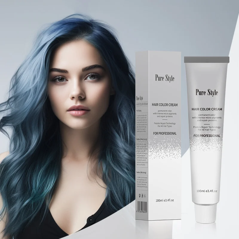 PureStyle Semi Permanent Hair Dye Premium Color Cream with Custom Logo Amonia Free Formula Organic & Natural Tinte de Cabello