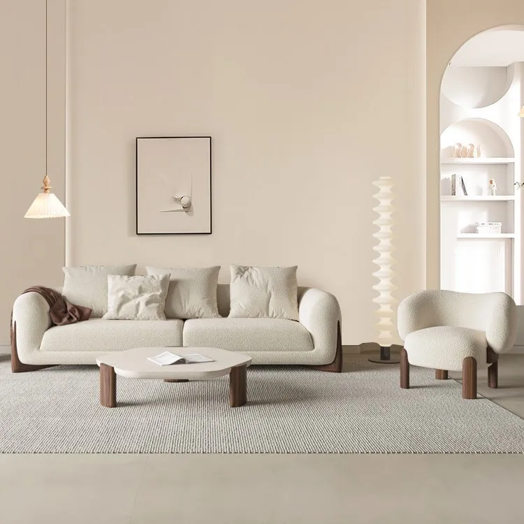 living room sofa set 4 seater sofa chair factory quality fabric fleece 3 seaters sofa modern