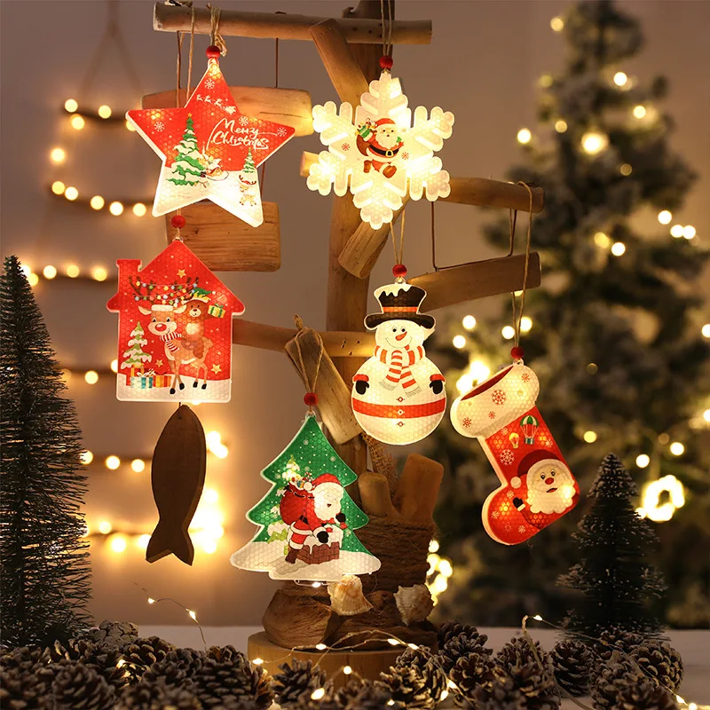 Hot Selling Amazon Creative 3d Hanging Led Decoration Lights Room Modeling Bedroom Holiday Christmas Lights