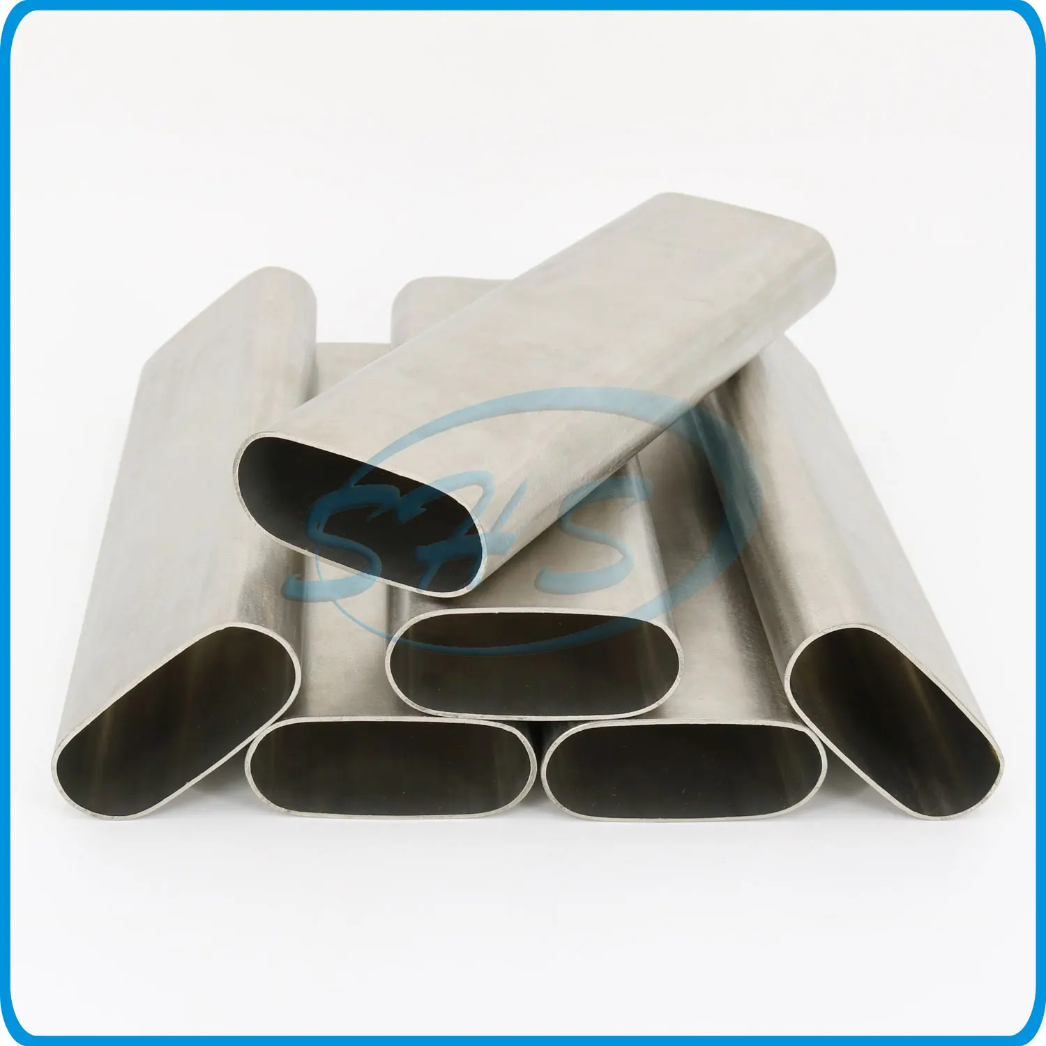 Tp 300s large size stainless steel oval pipe flat sided oval pipe with No.4 polishing for construction high-speed train station