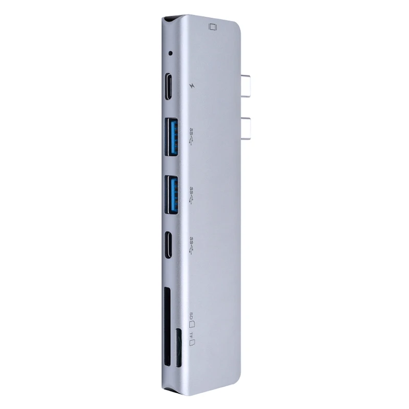 2020 New Multi-Functions 7-In-1 Abs 5Gbps Usb Type C Adapter Hub