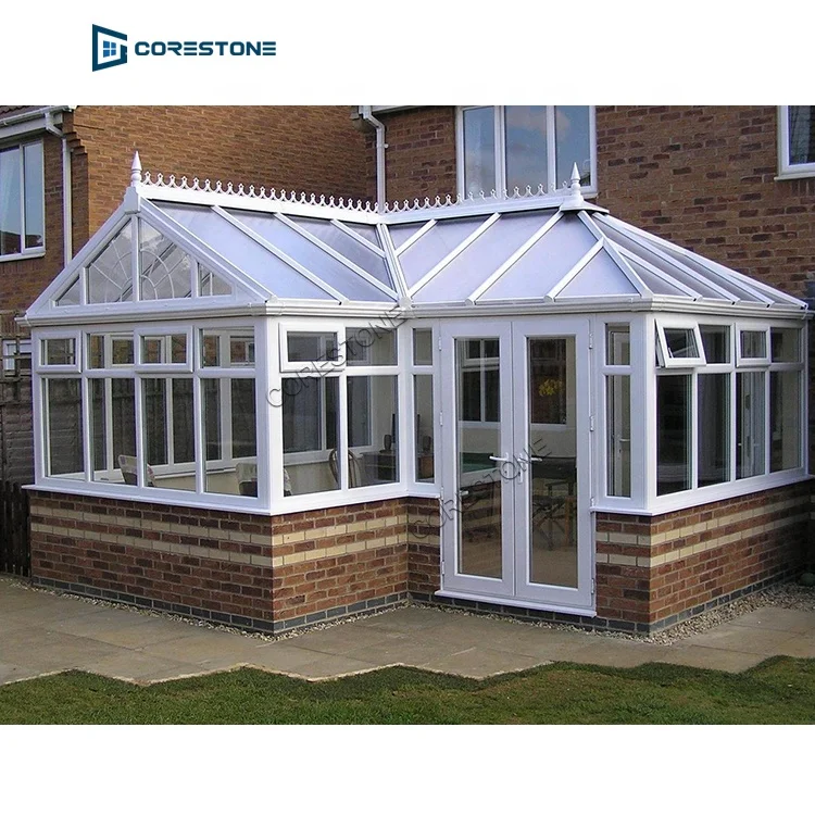 Prefabricated Swimming Pool Enclosure Tempered Glass Sunrooms Aluminum Frame Polycarbonate Retractable Sunroom Roof