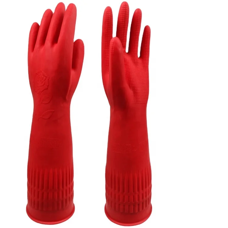 Hot Sell Winter Kitchen Washing Long Latex Cleaning Gloves