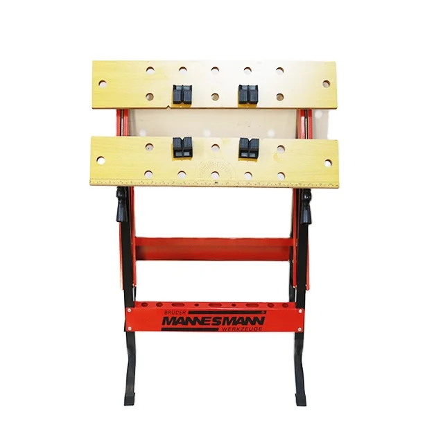 Multifunction Adjustable height Easy foldable sawhorse Workbench for Indoor Outdoor