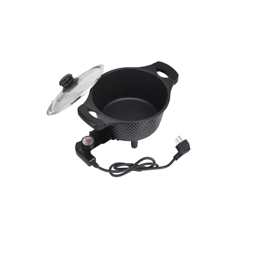 2021 High  Quality Electric cooking Pan 2.5L Student Dormitory Home Cool Handle Electric  Fry Pan  Soup Pot