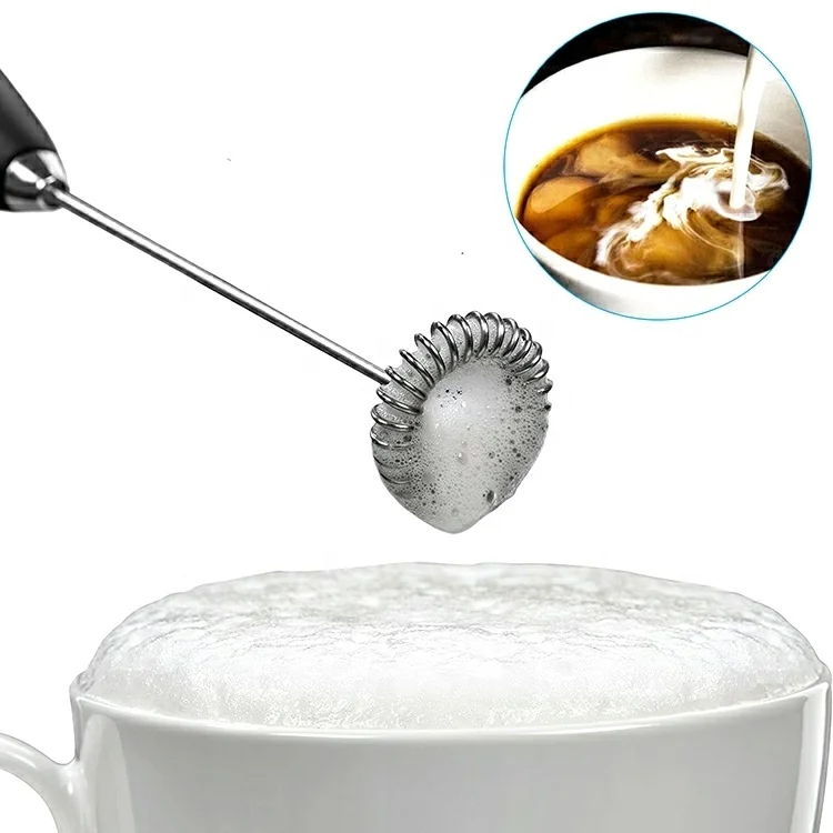 Battery Operated Electric Foam Maker Automatic Handheld Milk Matcha Frother Motor Former for Coffee Latte Cappuccino