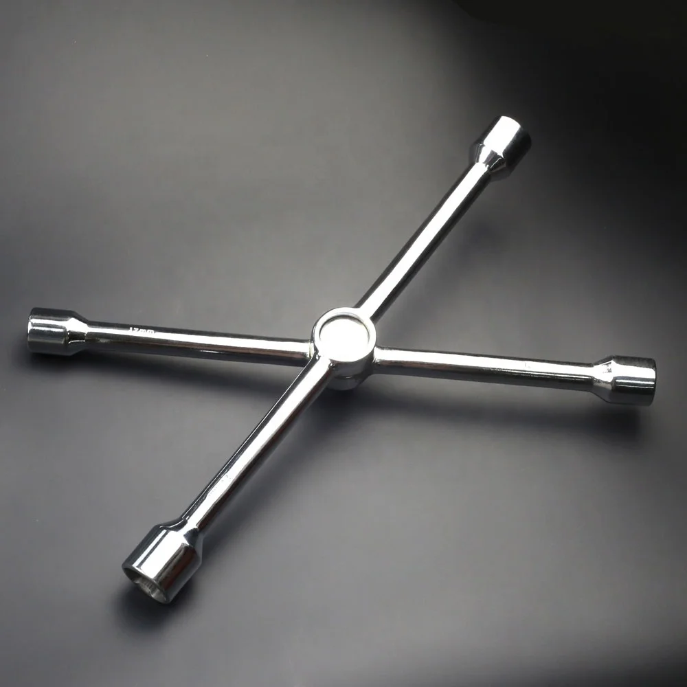 New style foldable rotary folding type space saving tire repair cross rim wrench