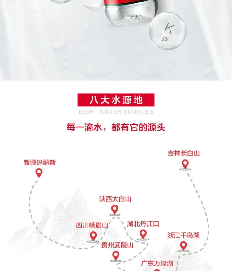 Pure Water Production Plastic Bottle Packaging Clean High Quality Nongfu Spring Natural Drinking Water 380ml