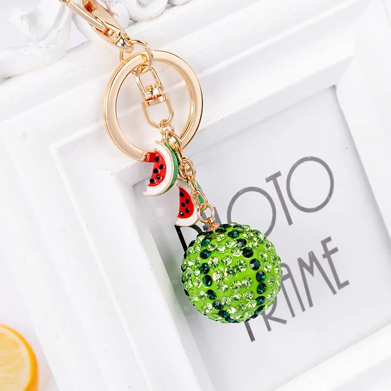Hot Sale Beautiful Hanging Fruit Series Watermelon Key Chain Bag Car With Wild Creative Keychain