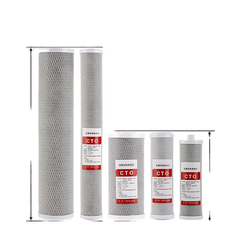 Activated Carbon 10in*4.5in CTO Filter Cartridge Media Replacement Filter Carbon Activated