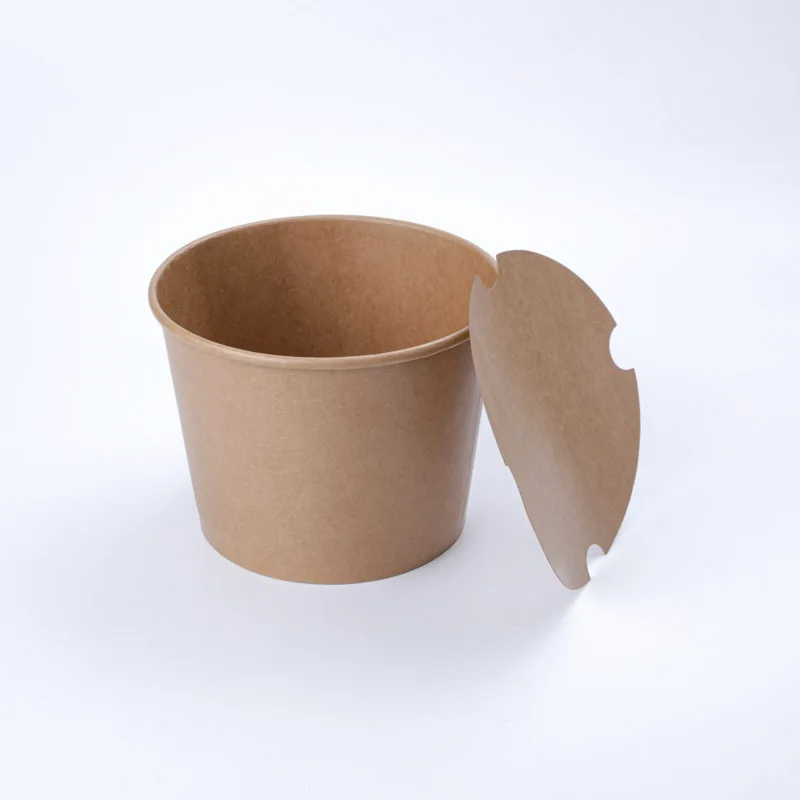 biodegradable takeaway lunch box kraft paper food packaging container bowl soup cup tray with lid on sale