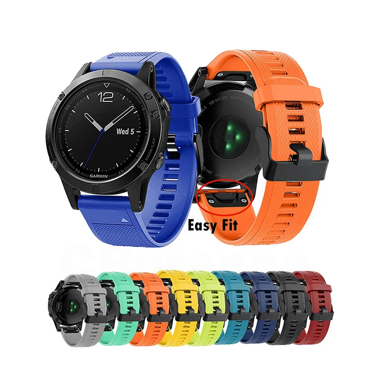 26/22/20mm Watchband For Garmin Fenix 6X pro 6S 6X 5 5X 5S 5S Plus 3HR 935 Easyfit Silicone Watch Band Strap for Fenix 6