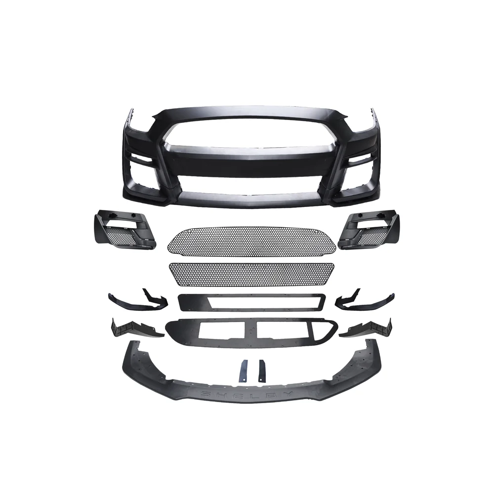 High quality PP material car bumpers Front bumper for MUSTANG Shelby GT500 2015-2017 car body kit front bumper fit