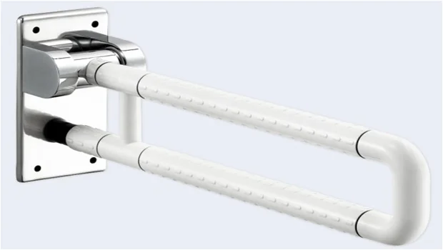Nylon & stainless steel barrier-free bathroom drop arm lifting up grab bar